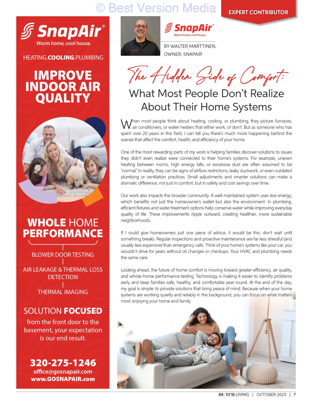 SnapAir owner Walter Marttinen discussing whole-home comfort solutions