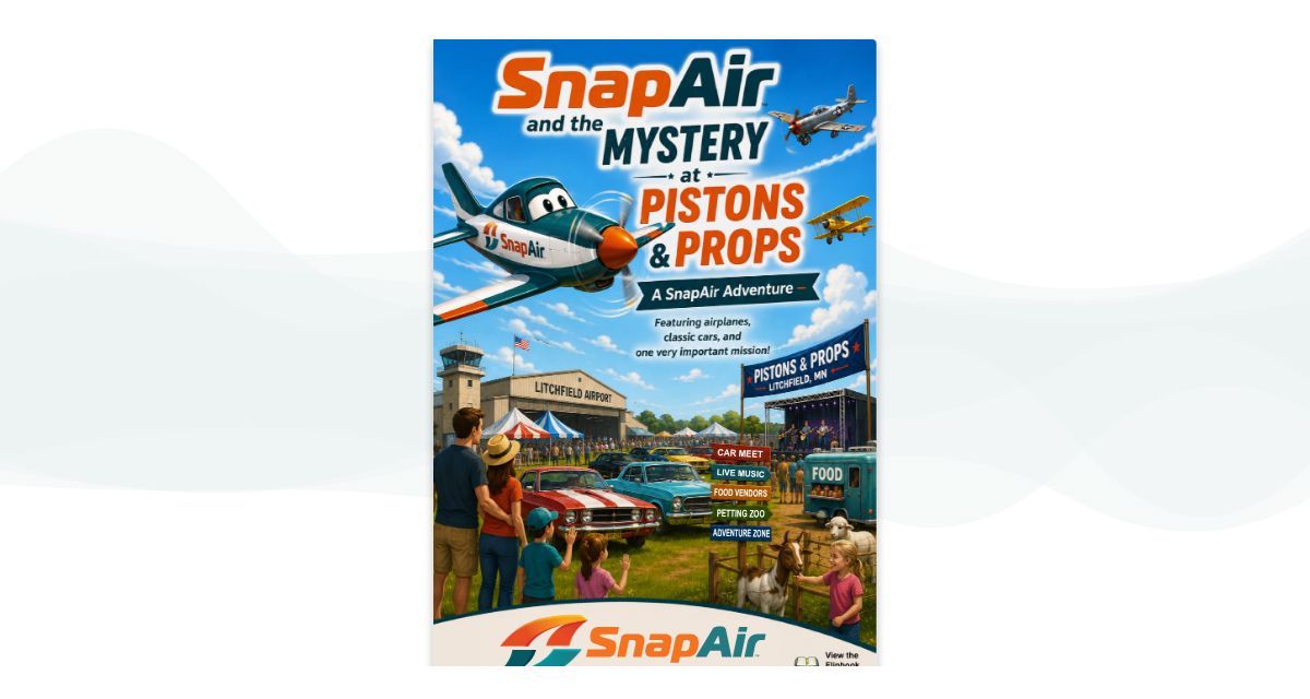 SnapAir and the Mystery at Pistons & Props storybook cover